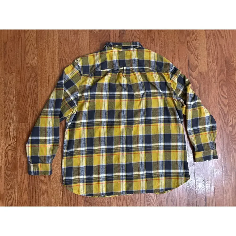 The North‎ Face Arroyo Men's Yellow Gray Flannel Shirt- Long Sleeve Size XXL